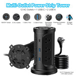 Multi-socket charging tower - 9 sockets + 4 USB with 2 meter cable