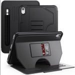 Etui Protection Intégrale en cuir noir avec couvercle intelligent