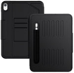 Etui Protection Intégrale en cuir noir avec couvercle intelligent