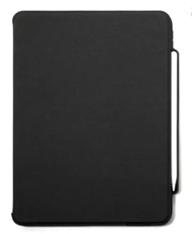 iPad folio case with Bluetooth keyboard and stylus holder