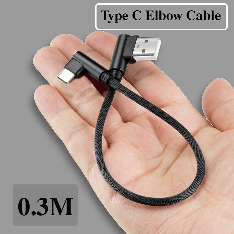Cable 90 degré 0.3M Type C - 2.4A