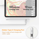 Stylet iPad magnétique précis – Recharge magnétique + USB-C