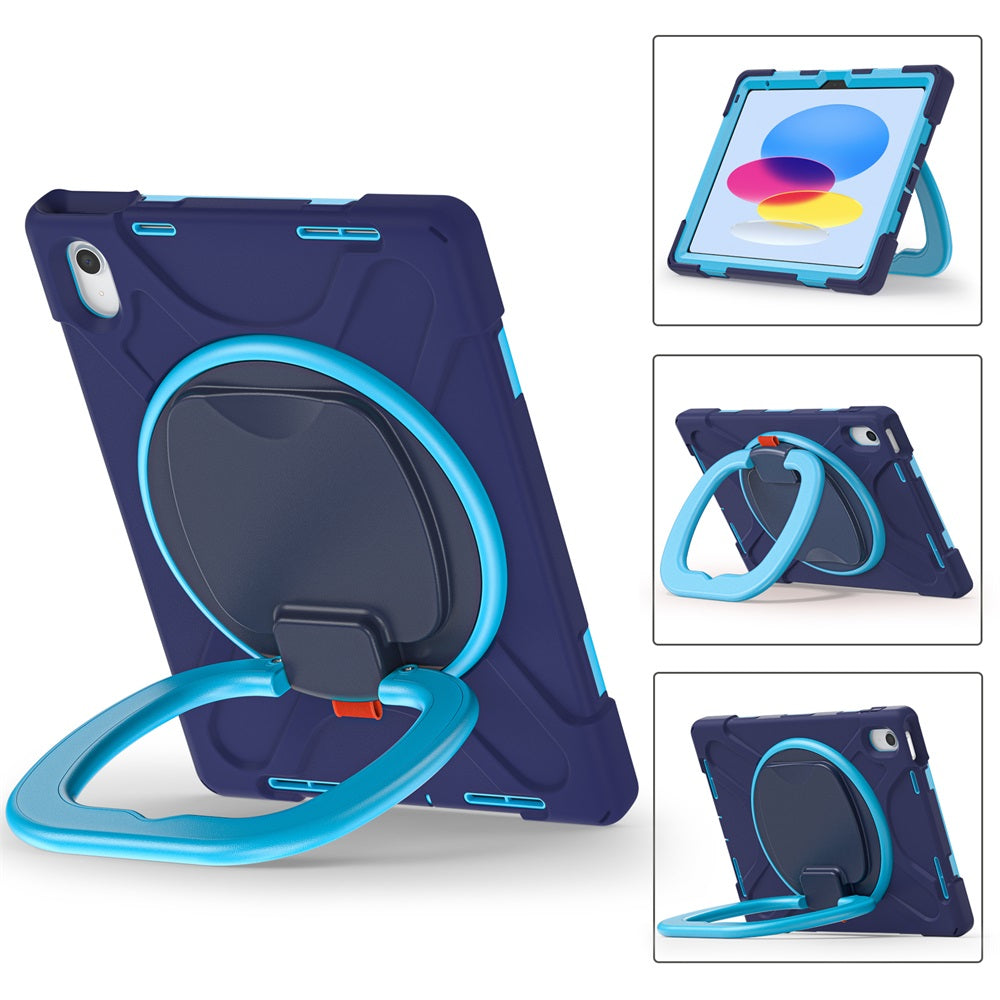 Etui robuste iPad avec poignée anneau rotative