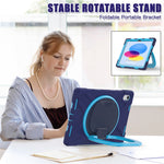 Etui robuste iPad avec poignée anneau rotative