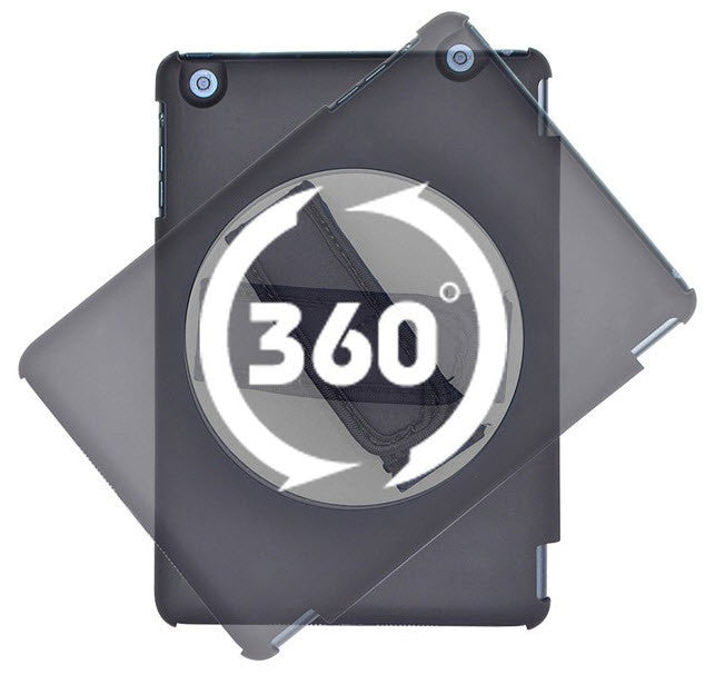 Étui pour iPad Air (& Mini) avec poignée rotative