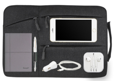 Sac avec pochettes pour ordinateur 15,6'' hydrofuge noir