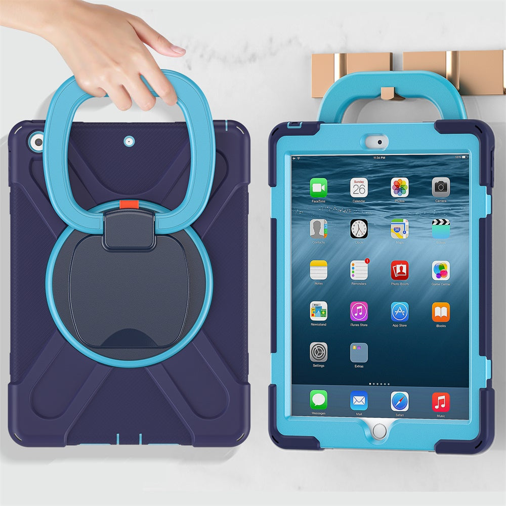 Etui robuste iPad avec poignée anneau rotative