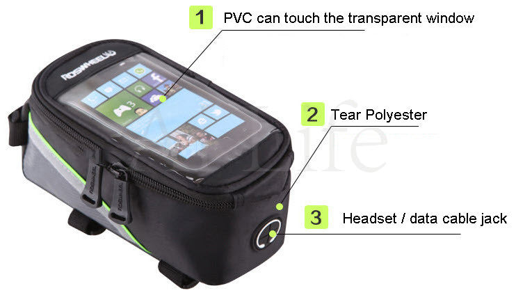 Pochette de rangement pour bicyclette Roswheel