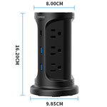 2024 Tour de chargement multi-prises - 12 prises + 2 USB + 1 Type C avec cable de 2 mètres