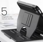 Etui Protection Intégrale en cuir noir avec couvercle intelligent