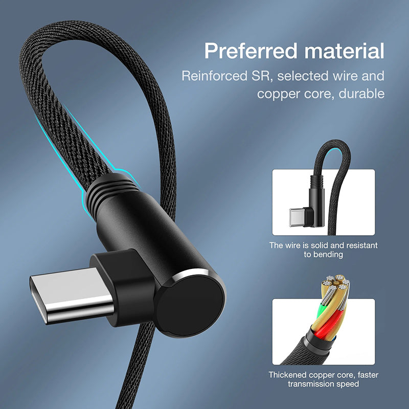 Cable 90 degré 0.3M Lightning - 2.4A