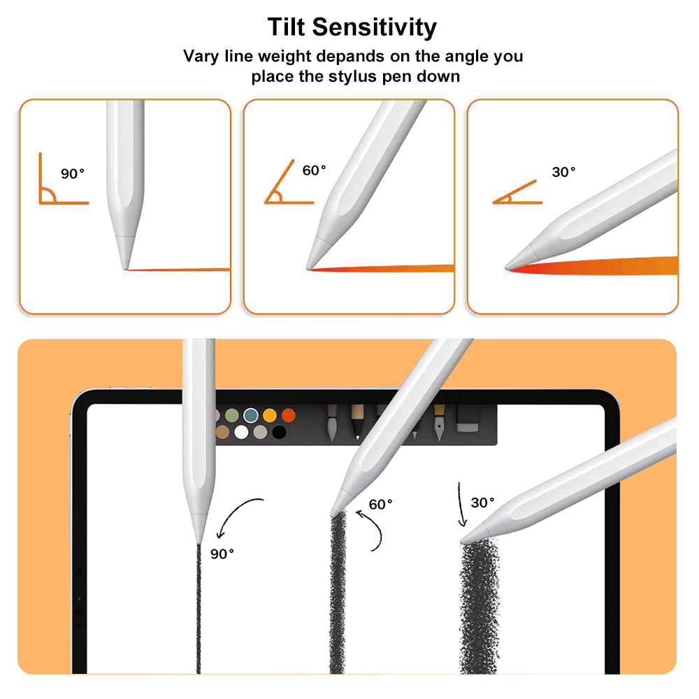 Stylet iPad magnétique précis – Recharge magnétique + USB-C