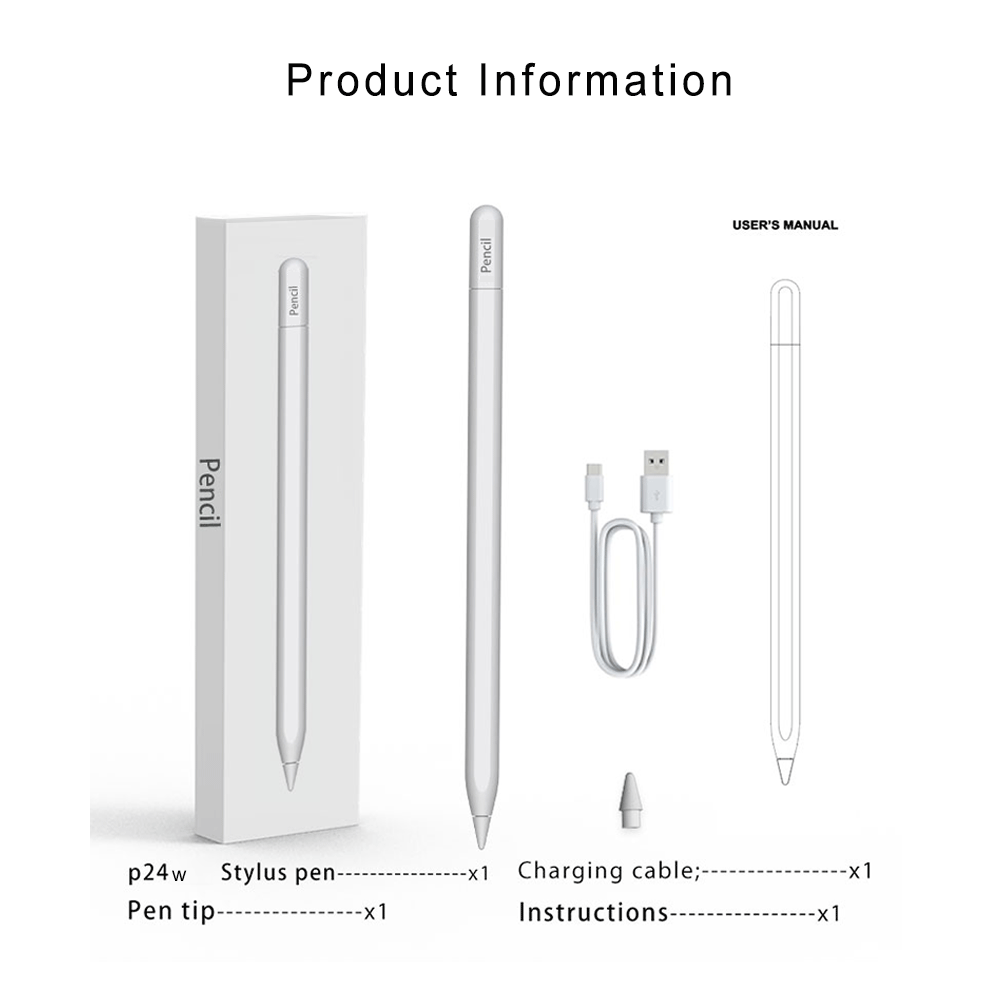 Stylet iPad magnétique précis – Recharge magnétique + USB-C