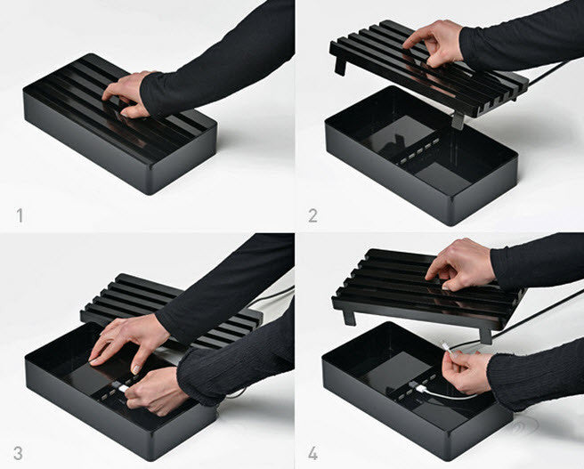 ALLDOCK - ORIGINAL - Medium 4 USB Hub - Noir