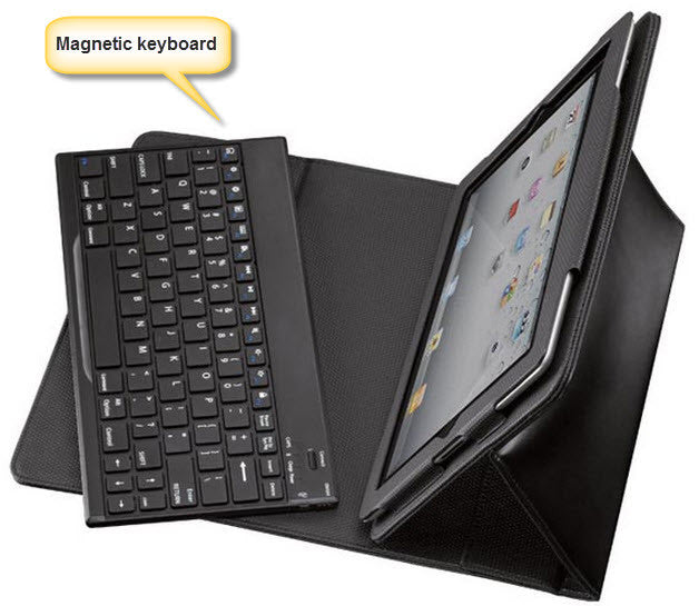 Folio pour iPad Air (5) en cuir véritable avec clavier détachable