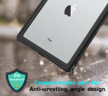 Étui robuste iPad 10.2 à l'épreuve de l'eau + courroie d'épaule + porte-crayon