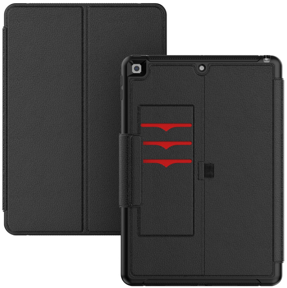 Full Protection Black Leather Case with Smart Cover
