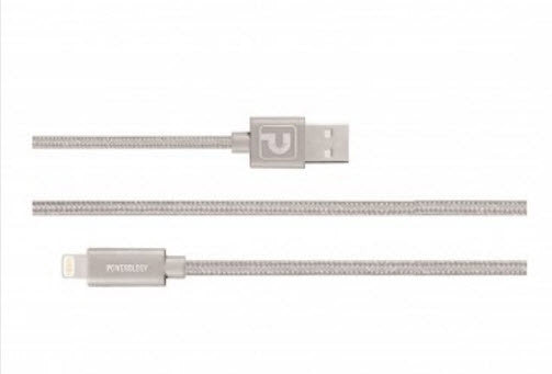 Powerology MFi 6 pieds cable tressé (noir ou argent) - certifié Apple