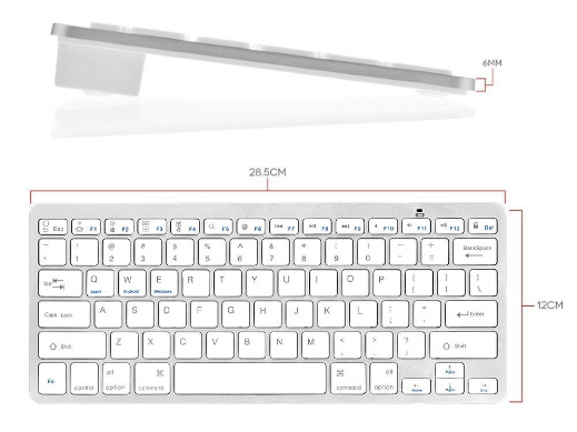Bluetooth portable wireless keyboard (11 '')