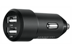 Chargeur d'auto Double-USB 2.1 mAh avec câble - Noir