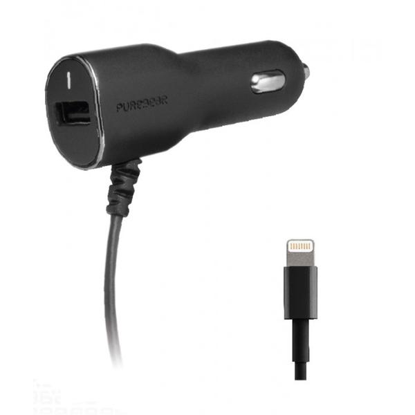 Puregear Apple Lightning 1a Extra USB car charger